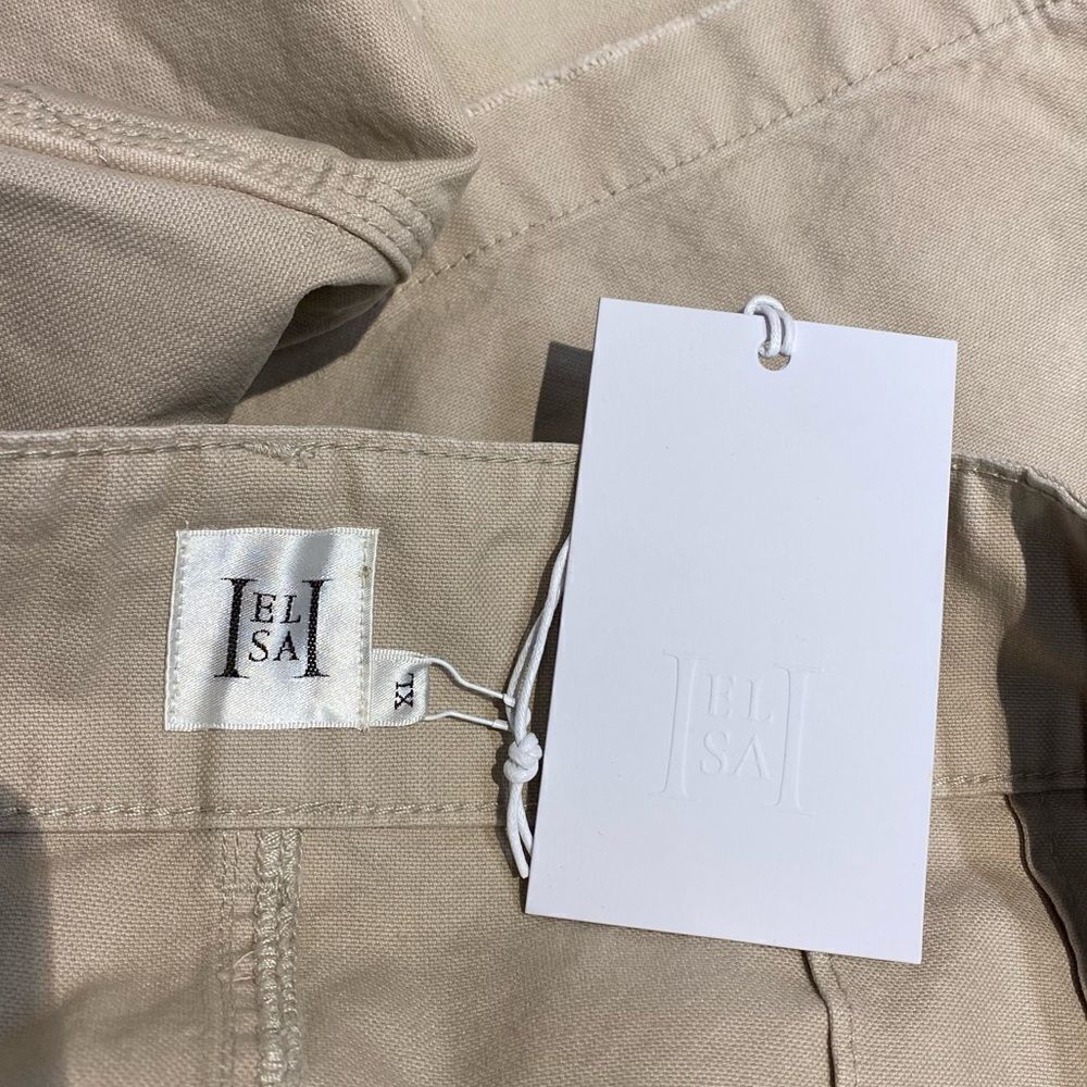 NWT HELSA Workwear Mini Skirt Taupe canvas cargo Revolve FWRD XL - Picture 7 of 10